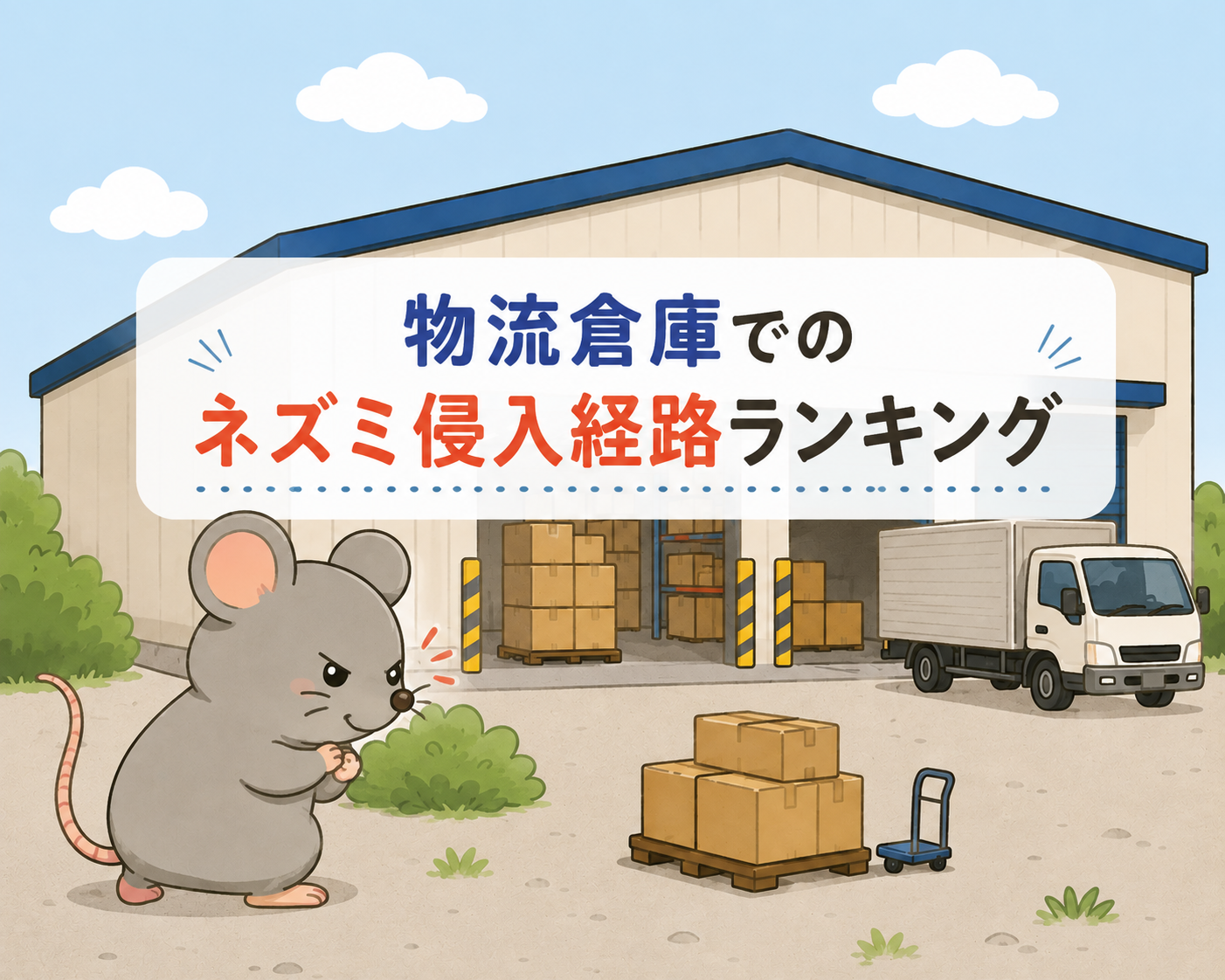 物流倉庫でのネズミ侵入経路ランキング